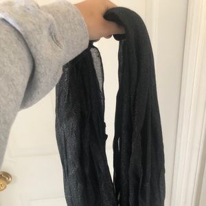 Black sparkle infinity scarf